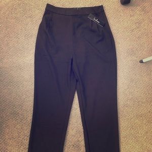 Kick It Black High-Waisted Trouser Pants